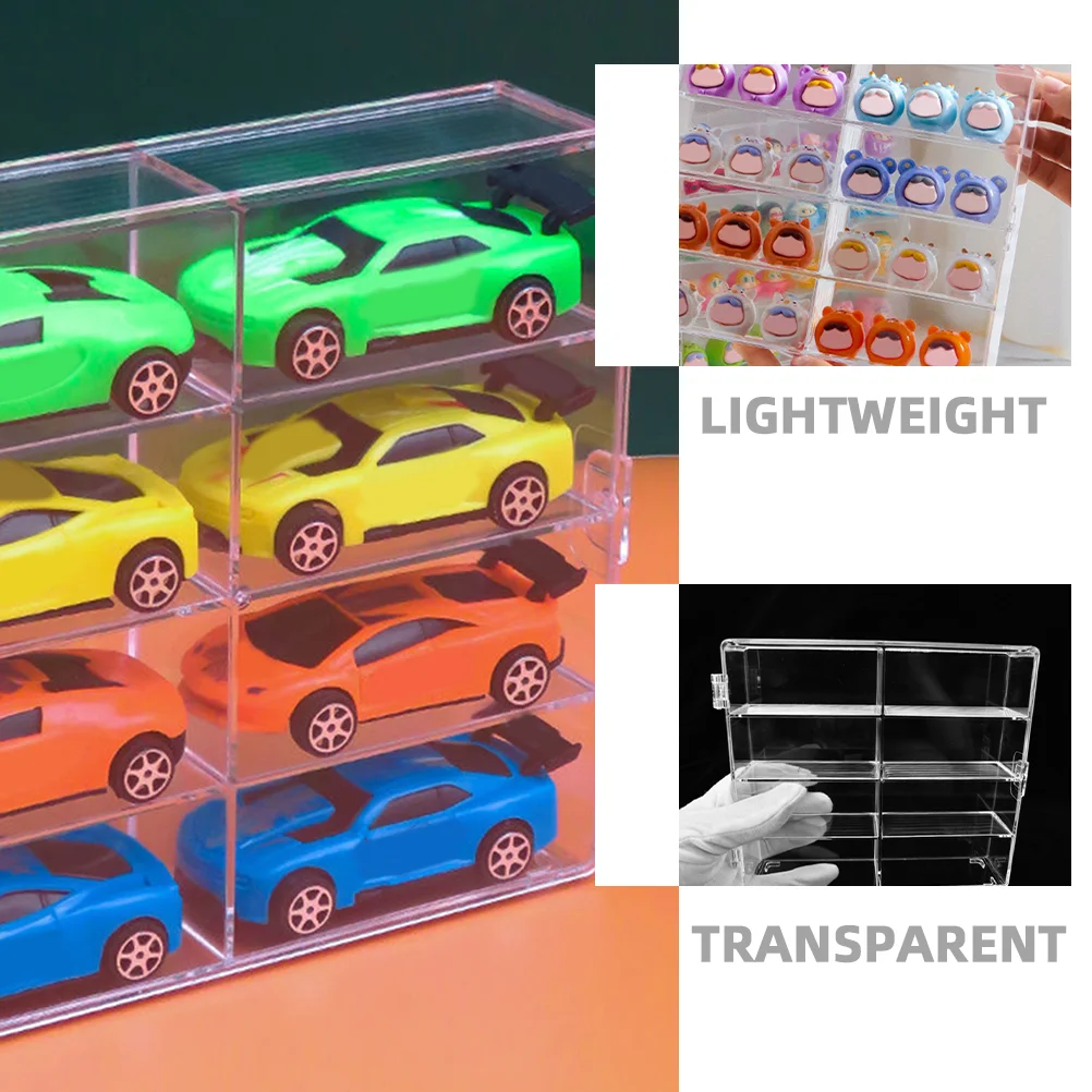 Storage Box Display Stand Glass Showcase Base Acrylic Jewelry Console Riser Countertop Museum Model Floor Cars