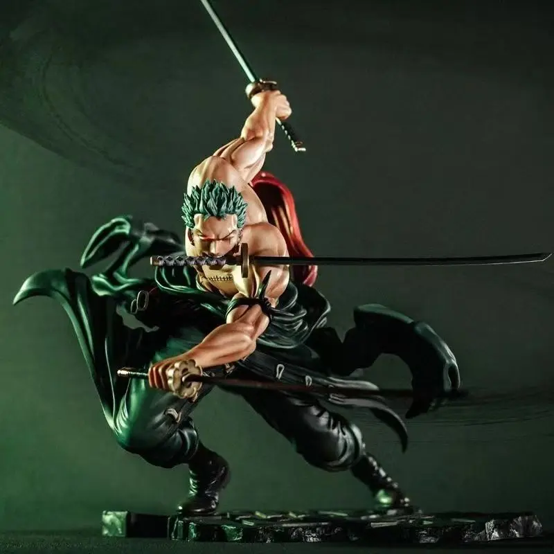 

Hot One Piece 10cm Anime Figure GK Roronoa Zoro Three-blade Sa-maximum Manga Anime Statue Action Figure Collection Model Kid Toy