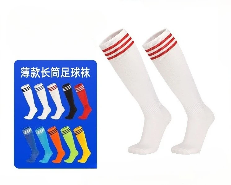 

High Football Socks for Adults Breathable Long Sports Socks 3 Stripe Soccer Socks