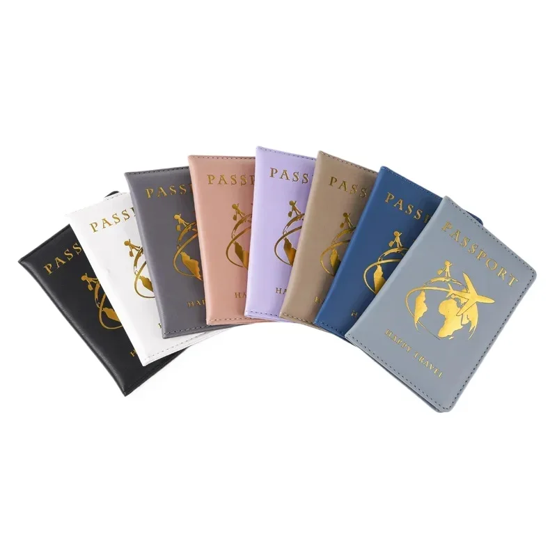 2025 Global Color Changing PU Passport Cover plane Ticket holder Passport Holder Travel Wallet Id Card Holder Travel Accessories