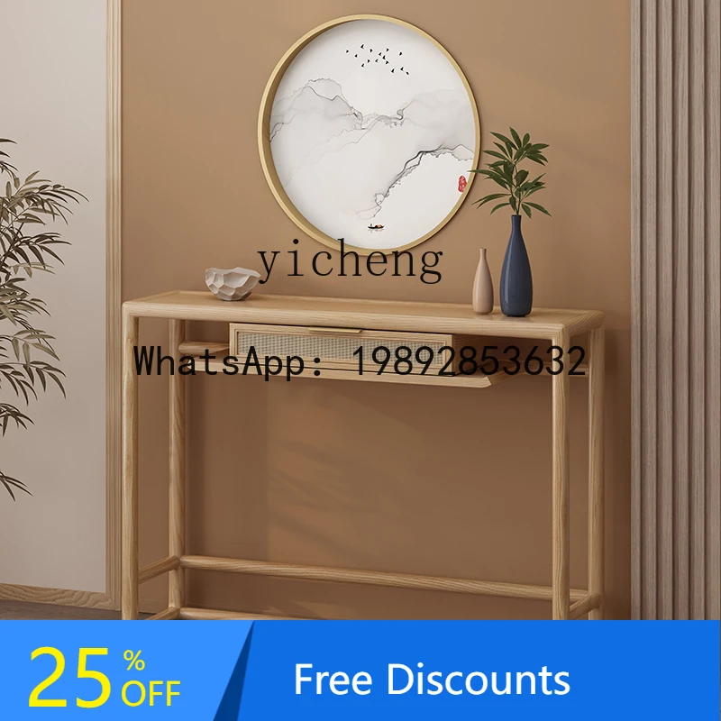 

LYY Solid Wood Console Chinese Style Console Tables Chinese Zen Buddha Worship Table a Long Narrow Table