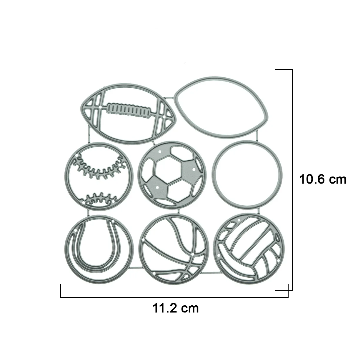 Die Cuts Set Ball Sport wzór koszykówki szablon metalowy dla majsterkowiczów pocztówka dekoracja do albumu na zdjęcia wykrawarka Scrapbooking dostaw