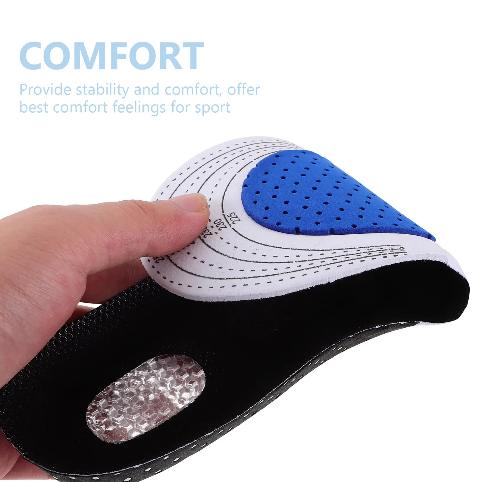 

Anti-Odor Gel Insoles 35-40# Ultra-Thin Foot Support For Sports Running Hiking Shoes Absorption Cushion Insole Foot Care