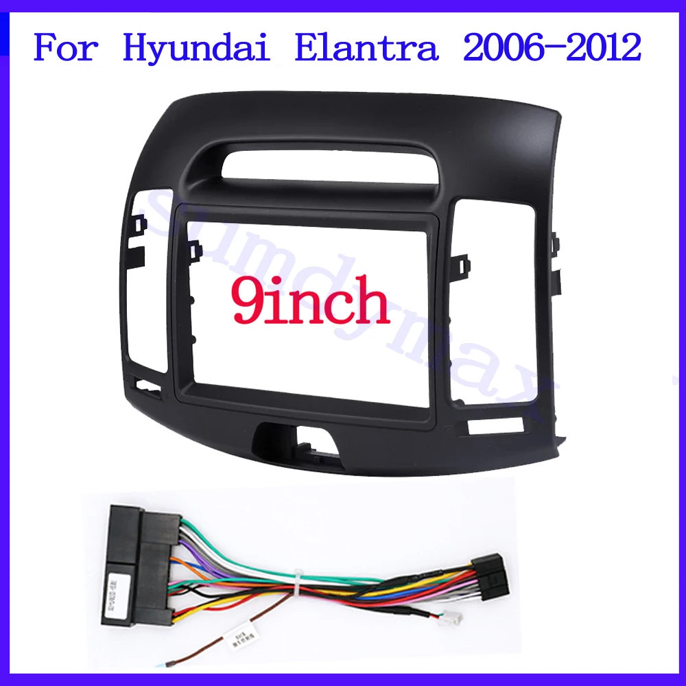 

9inch 2Din Car Radio Fascia For Hyundai Elantra Avante 2006 - 2012 DVD Stereo Frame Panel Refitting Dashboard Bezel Trim Kit