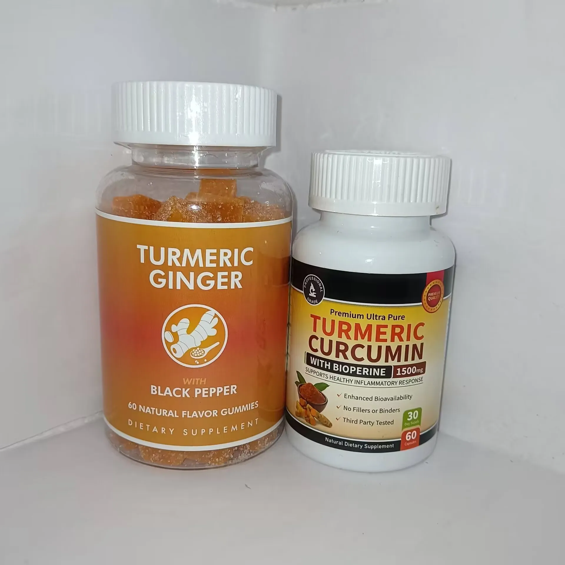 2 bottles curcumin soft candy capsules for antioxidant prevention and cardiovascular protection in elderly dementia health food