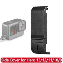 Hero 13/12/11 Portable Flip Battery Side Cover for GoPro Hero 13 12 11 10 9 Removable Battery Lid Door Type-C Charging Port Case