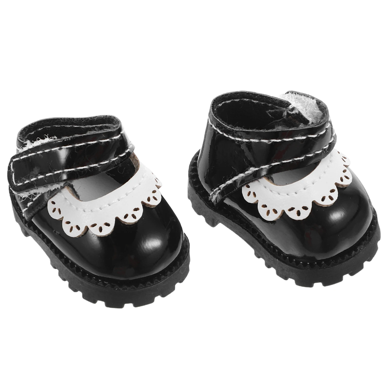 

1 Pair 17Cm Shoes Mini Pu Dress Flats Replacement Cute Kawaii Dollhouse Cosplay Accessories Bjd Footwear Lightweight