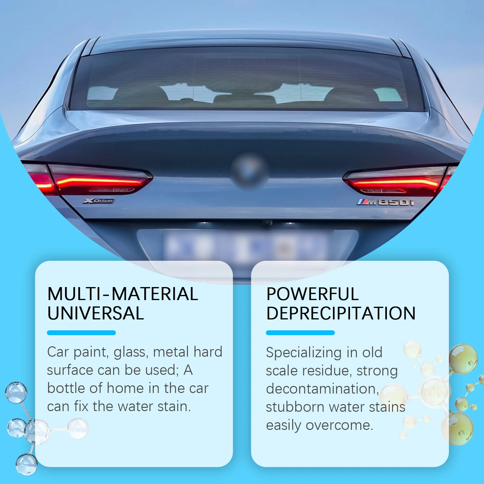 Car Water Stain Cleaner - Refreshes and Brightens Car Windows on Rainy Days, Clears Stains for a Clear View
