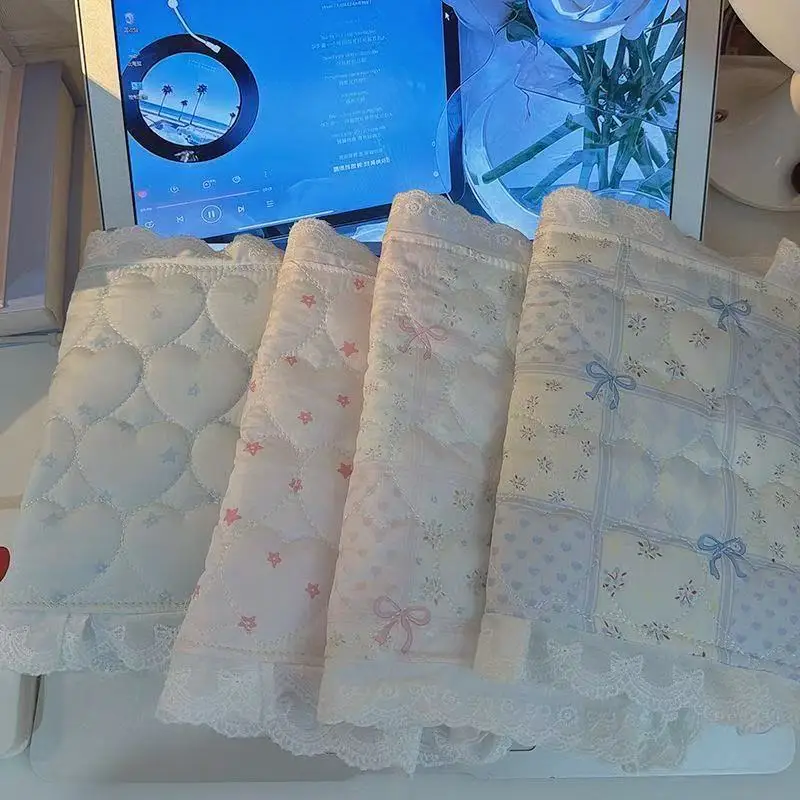 Kawaii Original Spitzenherz Gestepptes Reines Baumwoll-Tischset im koreanischen Stil, süß, hitzebeständig, wasserdicht, Fotorequisite, niedliches Geschenk – Detail 7