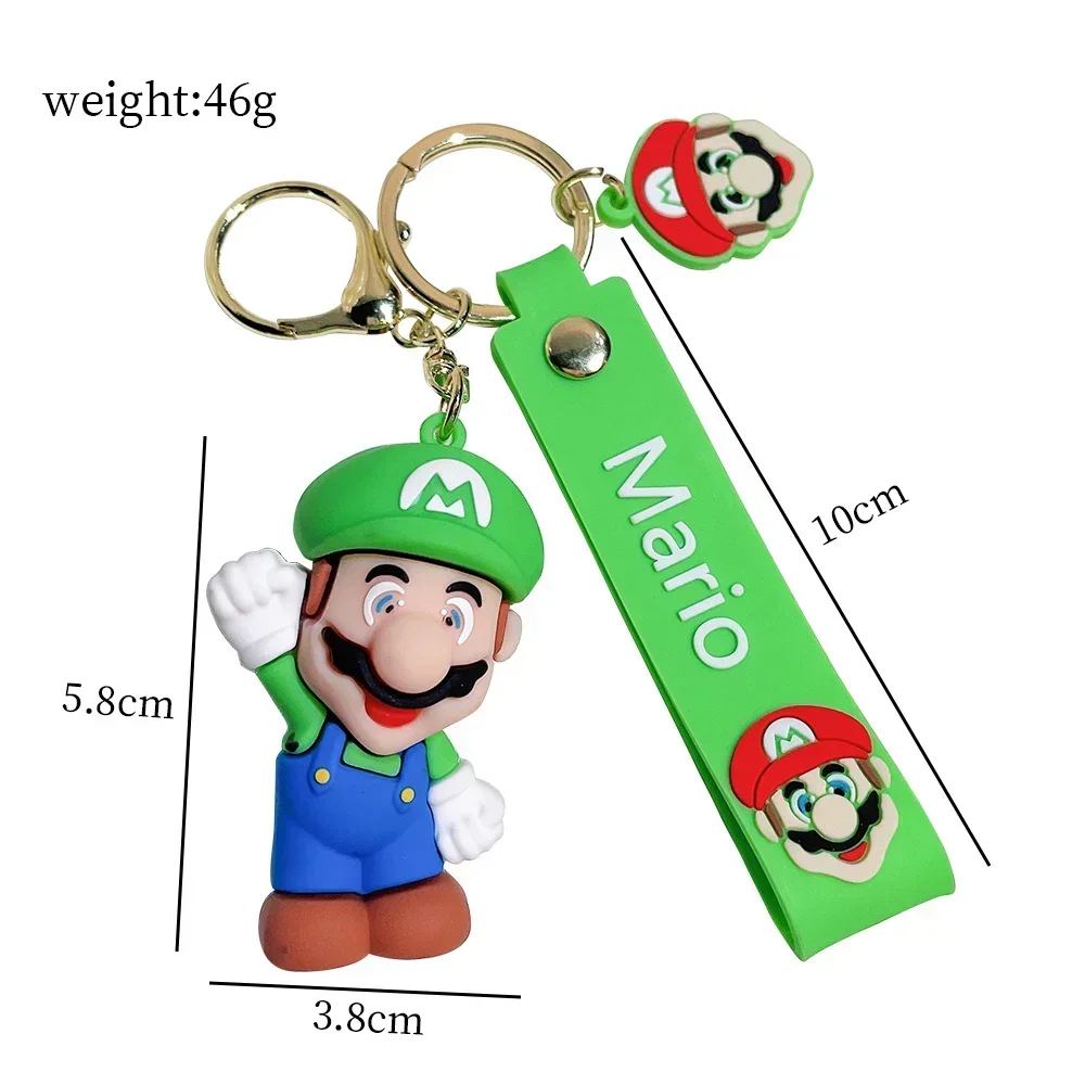 Super Mario Bros brelok PVC figurki zabawki Luigi Koopa Troopa ropucha Goomba Super Mario figurki zawieszki prezenty dla lalek