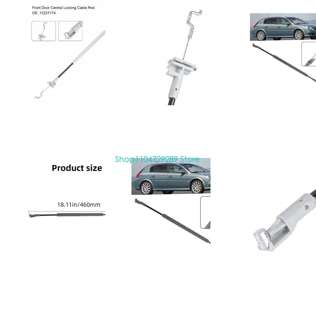 D8KE Front Door Central Locking Cable Rod 4707943 13231174, Interior Handle Linkage Part for Listed Vauxhall Door Lock
