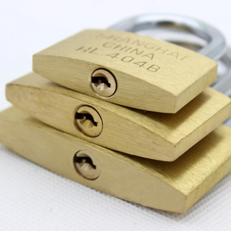 1Pcs Same Key Copper Padlock Wolf Head Brass Small Locks Door 20mm 25mm 30mm 40mm Not Rust Lock Core Include 6 Keys