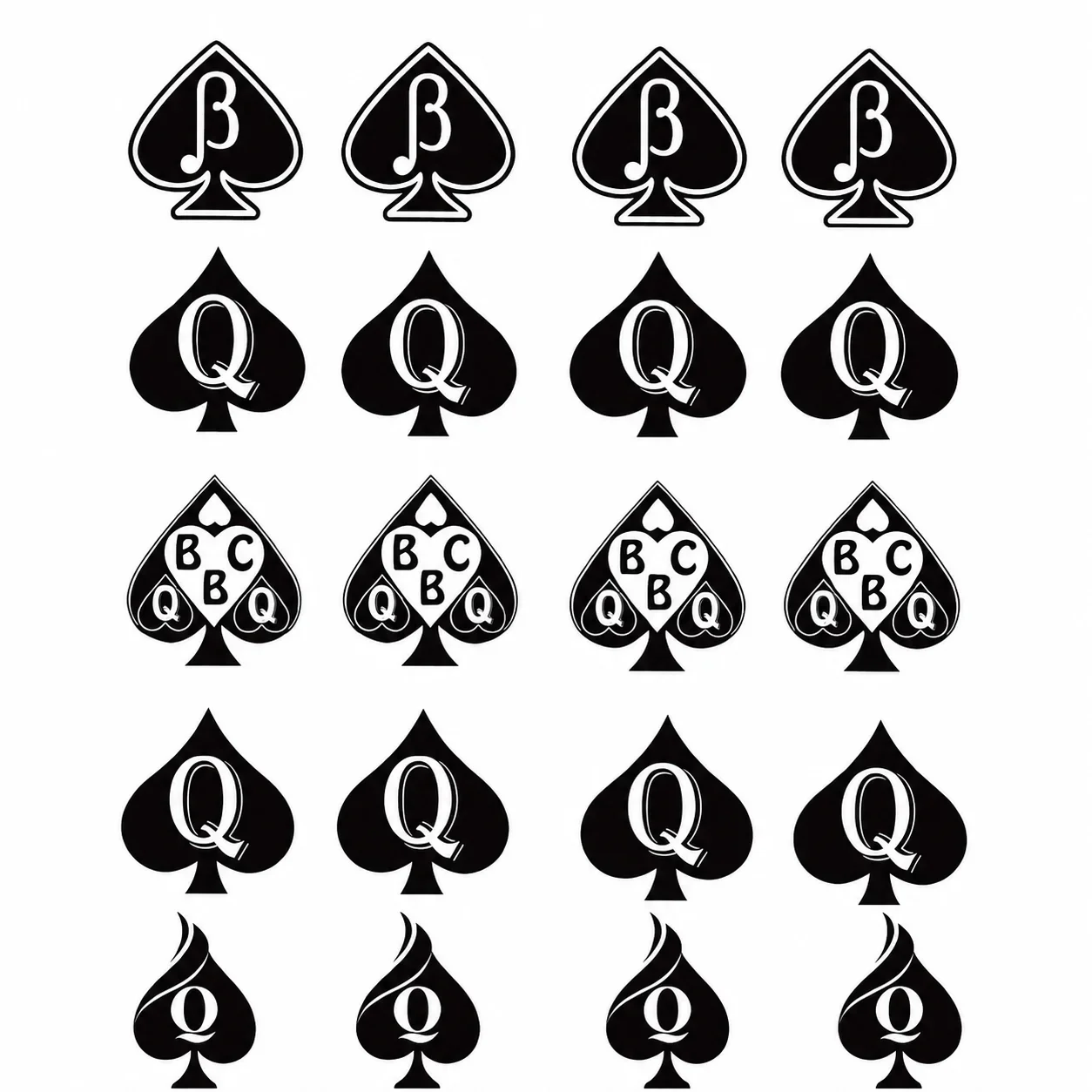 Black Spade Playing Card Disposable Tattoo Sticker Temporary Tattoo Waterproof Body Art