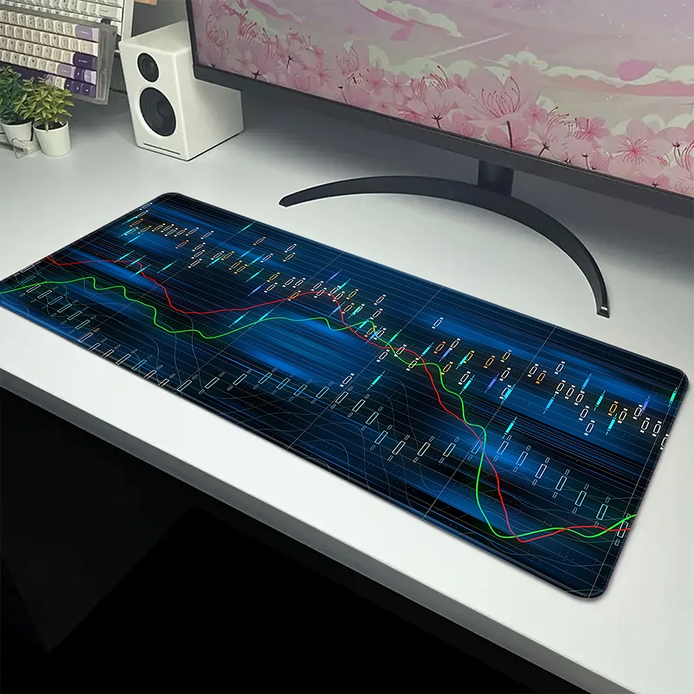 

Stock Market Chart Pattern Quality Mouse Pad Gaming Mousepad Large Keyboard Pads Deskmat Game Mouse Mat Gamer Desk Mice Pad