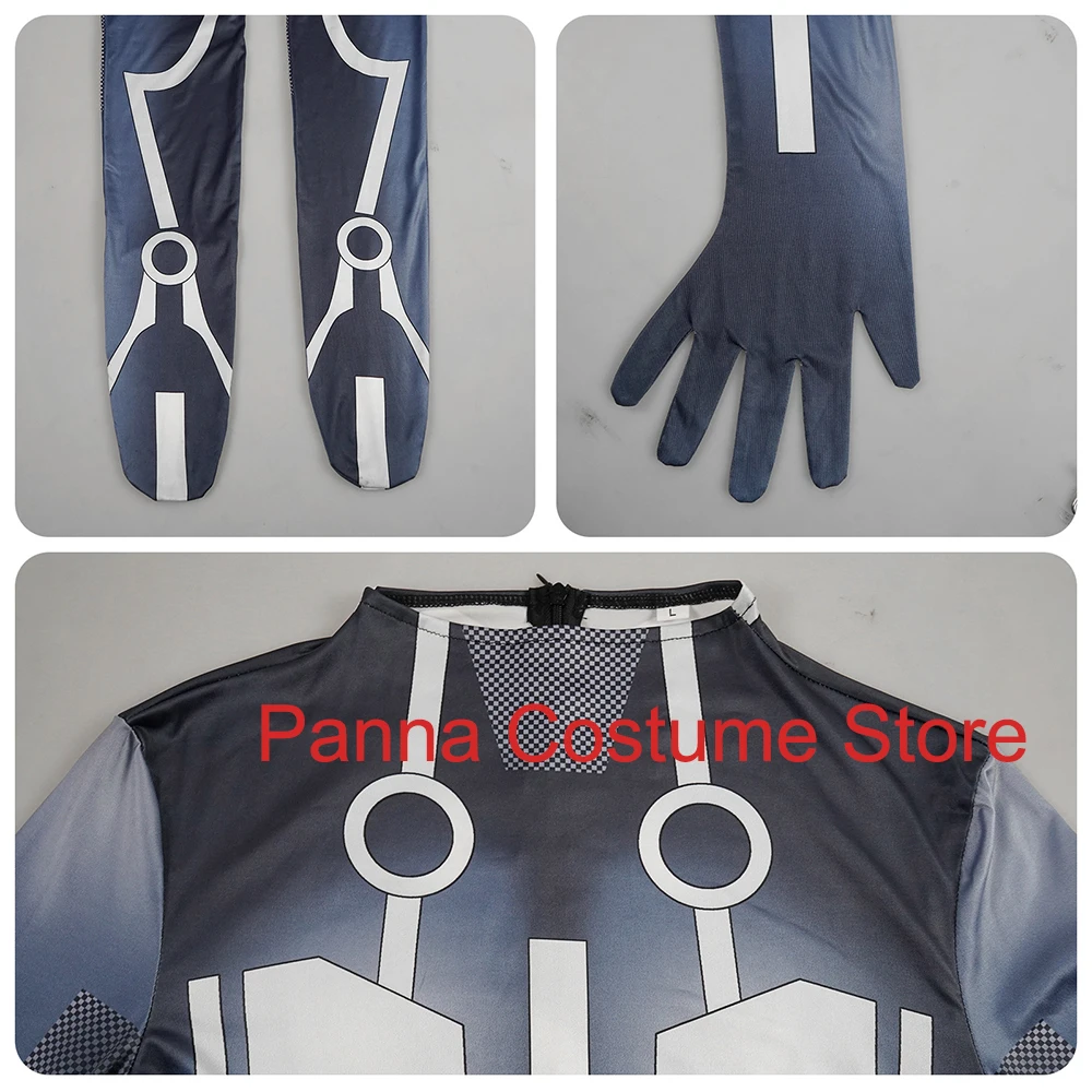 بدلة قفز زرقاء من فيلم ترون من البوليستر للأطفال البالغين أزياء تنكرية لحفلات الهالوين كرنفال #5