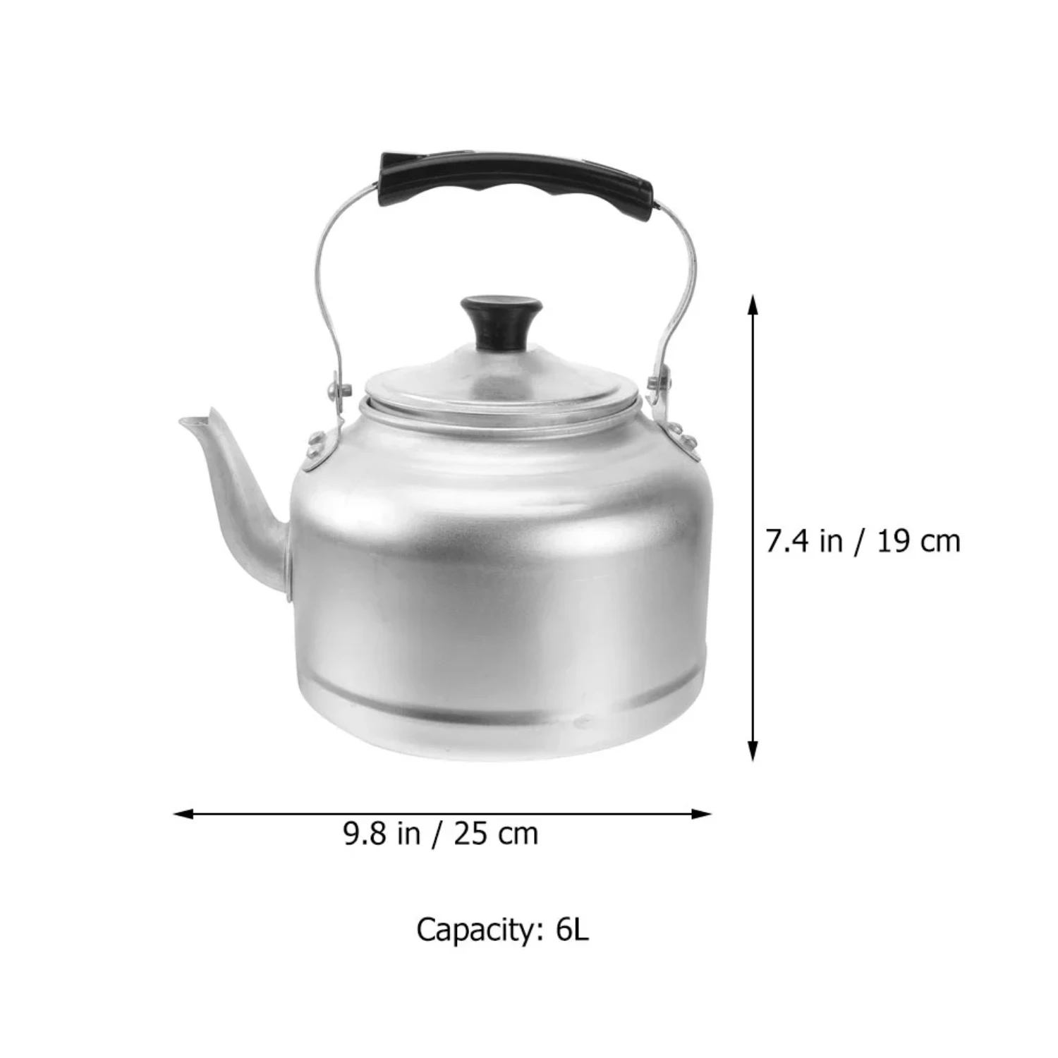 6L Large Aluminum Anti-Scald Tea Kettle Water Boiler Pot for Coffee and Traditional Rice Wine - Pour Over Water Kettle Perfect f