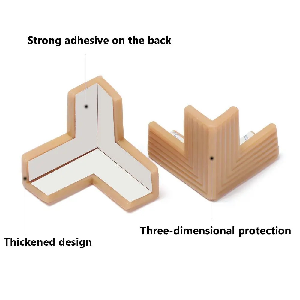 4PCS Soft Desk Kids Security Anticollision Strip Edge Protection Corner Guards Table Corner Protector