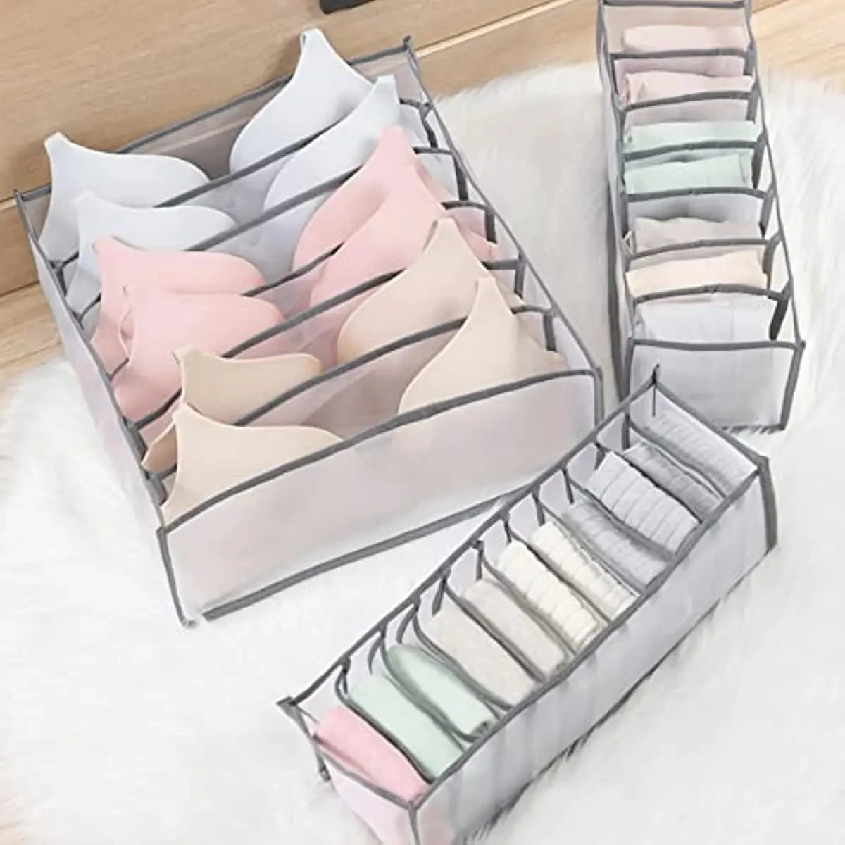 Organizer Panties Socks Storage Boxes Wardrobe Pants Clothes Underwear Drawers Jeans Clothes Separator Bra Folding Divider