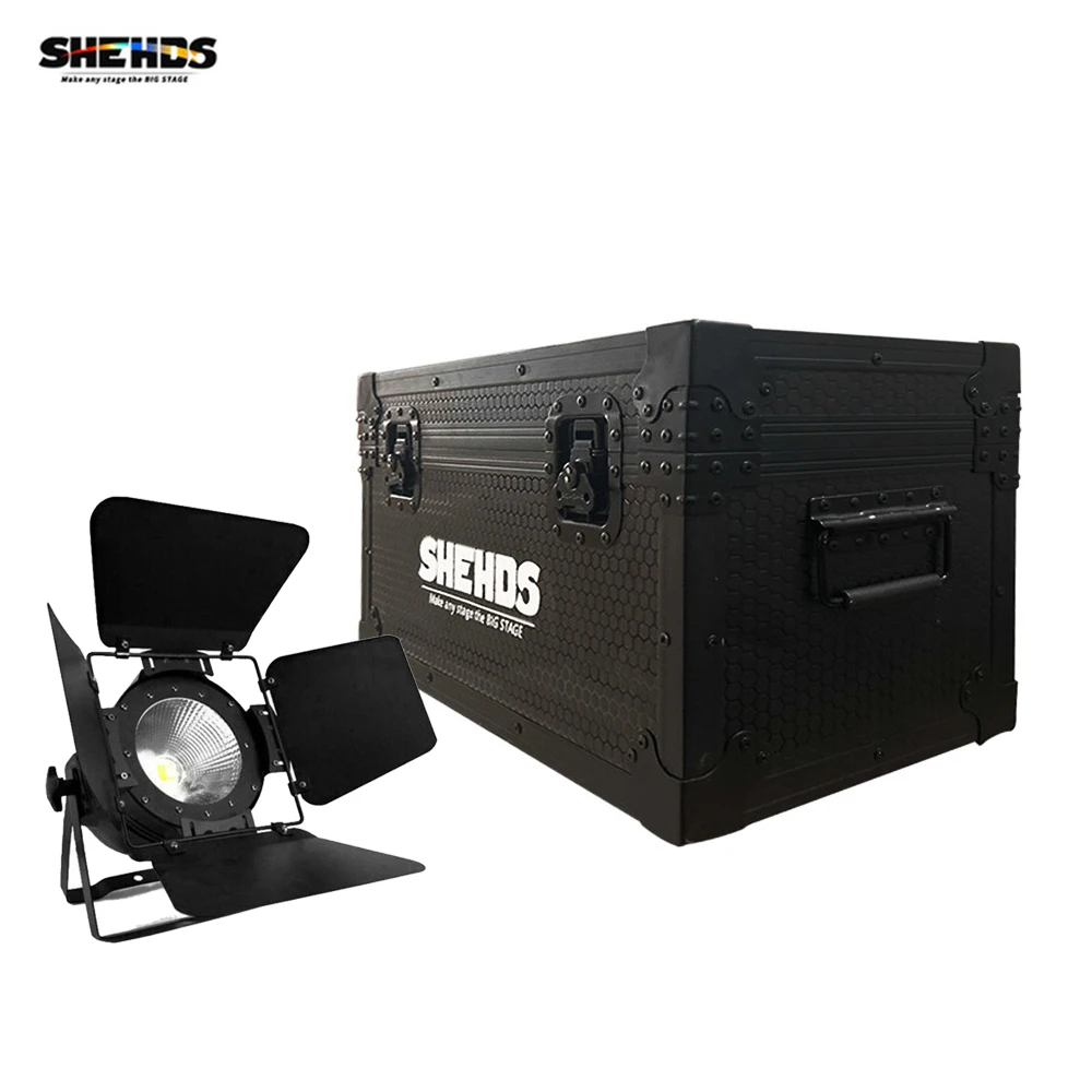 voo com pecas 200w cob led par branco quente fresco porta do celeiro blinder holofotes lavagem dj luz teatro clube dmx palco case de 01