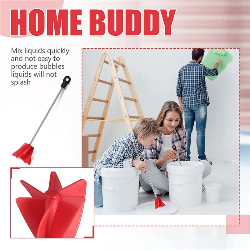 A14G-3Pcs مرفق مثقاب خلاط الطلاء، خلاط الطلاء للحفر، محرك الطلاء للحفر، خلاط الطلاء لمعظم التدريبات