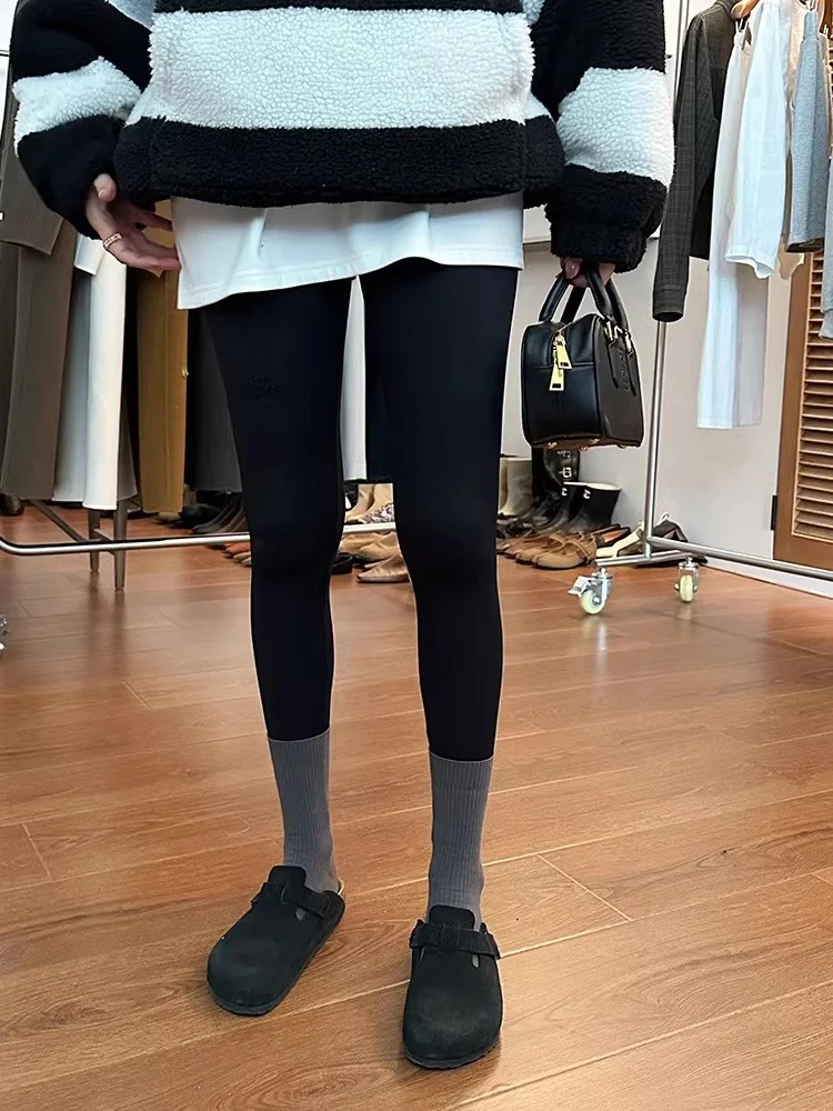 Wia2026 Winter New Leggings Bodysuit Women's All-Match Slim Elastic Base Layer Pants Long Pants Other Materials 100%