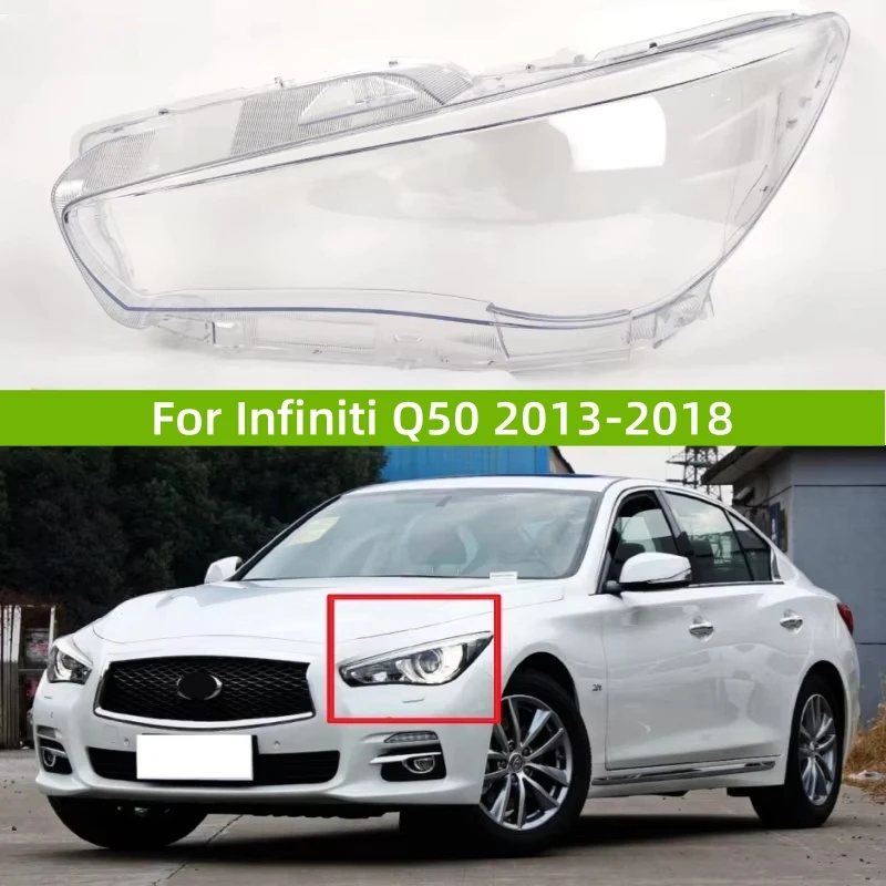 

For Infiniti Q50 2013 2014 2015 2016 2017 2018 Auto Accessory Replace A Transparent PC Car Lights Shell Glass Headlights