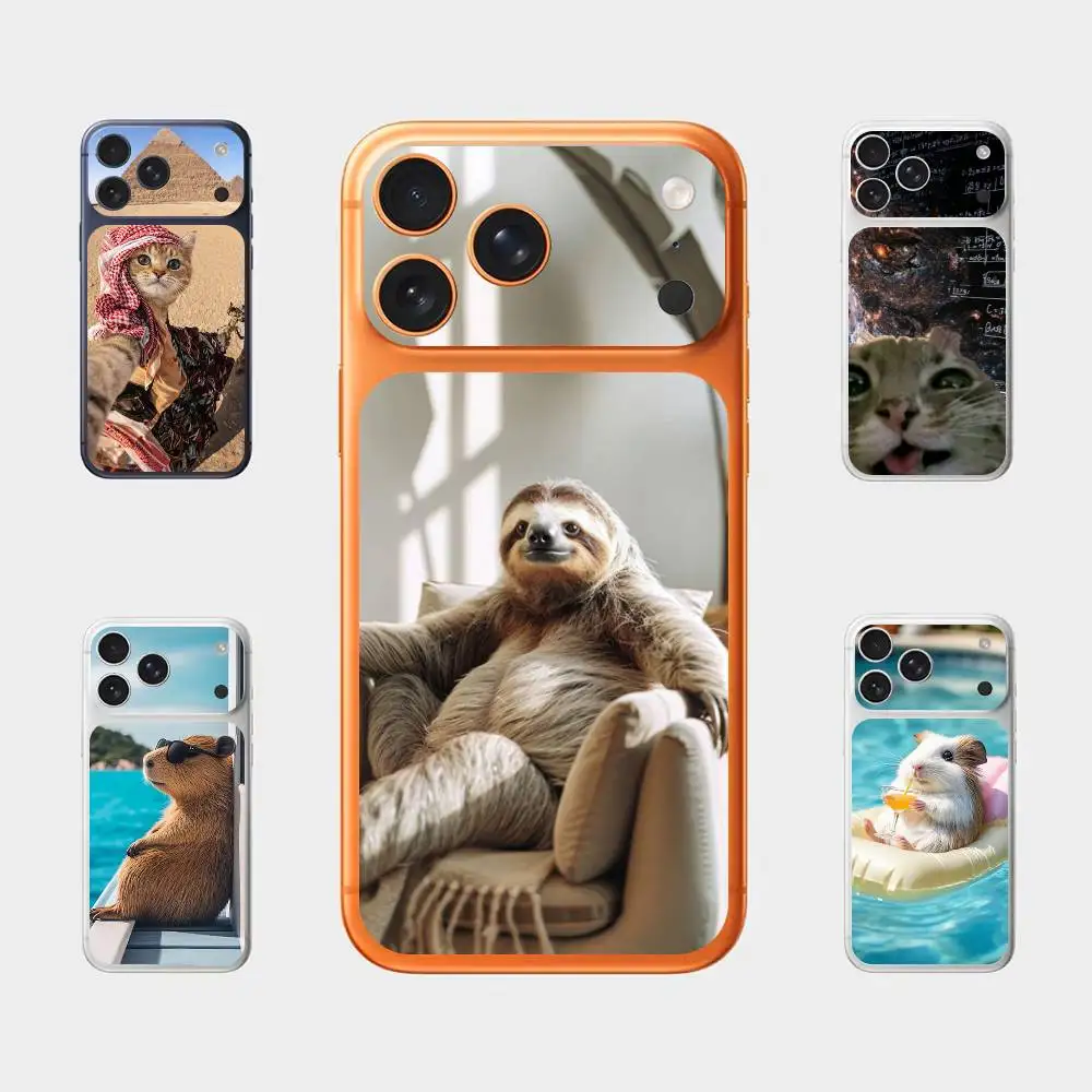 

Забавная наклейка-деколь с животными для iPhone 17 Pro Max: защитная пленка на заднюю панель, устойчивая к царапинам, прочная наклейка-стикер