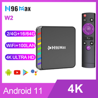 H96Max S905W2 TV Box 4K Android 11 Quad Core 2.4/5G WiFi6 H96 Max Smart TV USB3.0 Smart Home 4K HDR Voice Control Androidtv 4K