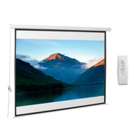 HOMCOM Pantalla del Proyector Eléctrica Portátil Universal Control Remoto