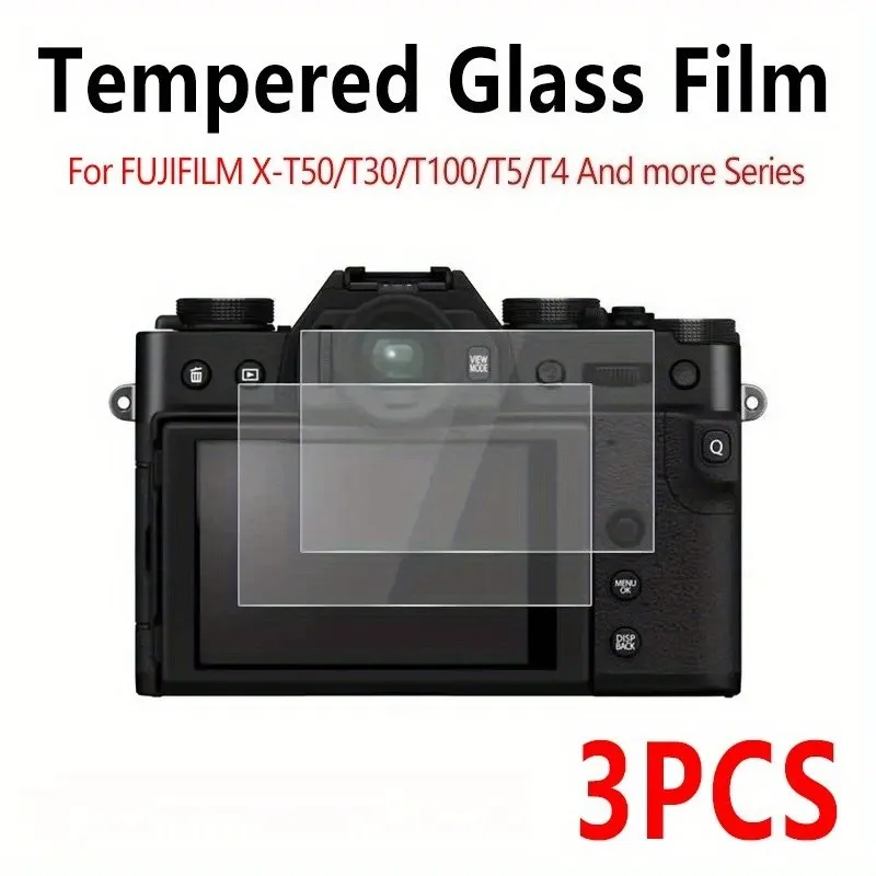 Film de protection d'écran en verre trempé anti-rayures, 3 pièces, pour Fujifilm XT50 XT30 XT5 XT4 X100VI X100V X100IV XS20
