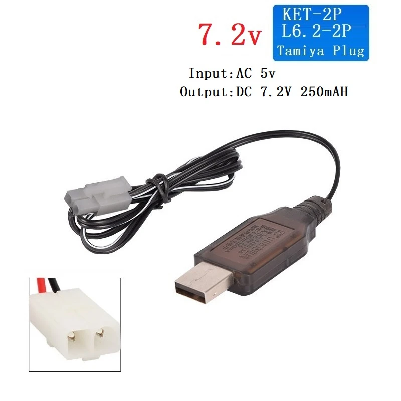 Caricabatterie Tamiya Plug / KEP-2P 7.2v / 9.6v per batteria Nicd Nimh ingresso 110v-240v uscita 250mah 9.6v caricabatterie per giocattolo Rc