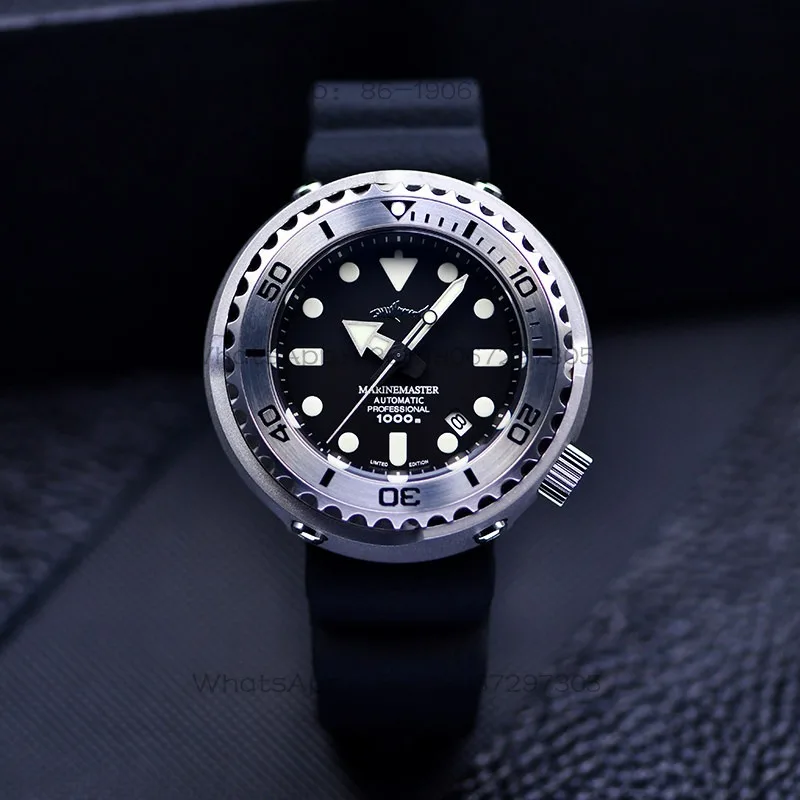 Diving Can Watch Automatic Mechanical Fashion Luminous Integrated Case Watch for Men