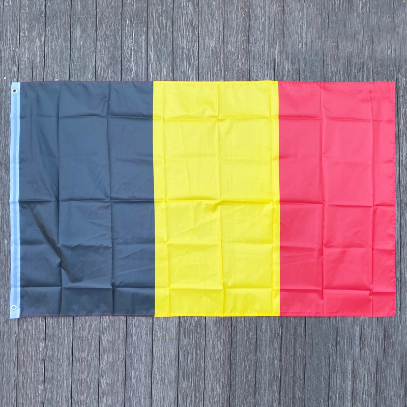 Xvggdg Belgium Flag Banner 90*150cm Hanging National Flag Belgium Home Decoration Belgium Flag