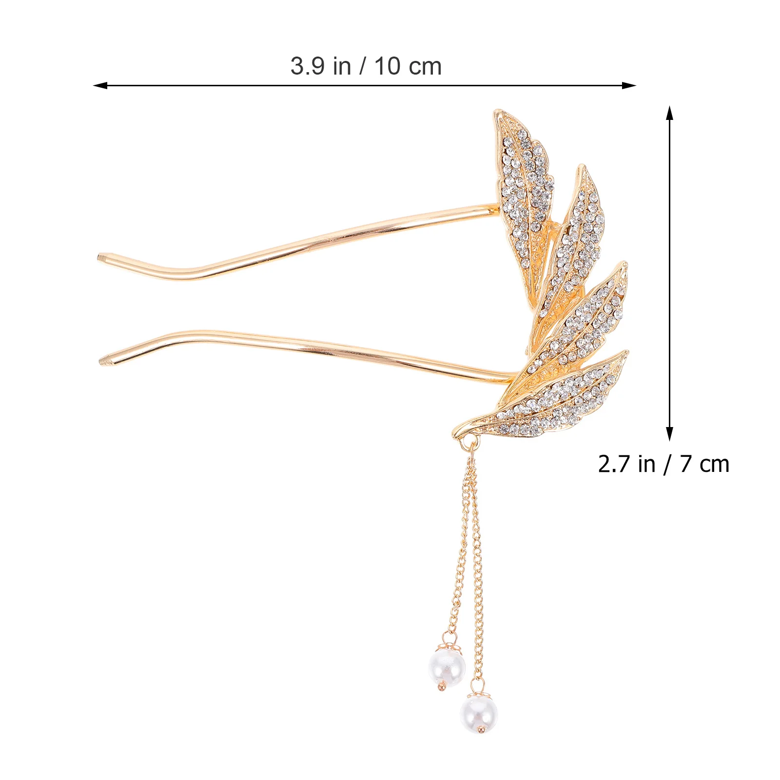 パールアクセント U 字型ヘアクランプ スタイリッシュなタッセルヘアピン 女性用 エレガントな髪飾り 宴会 記念日 ベビーに最適