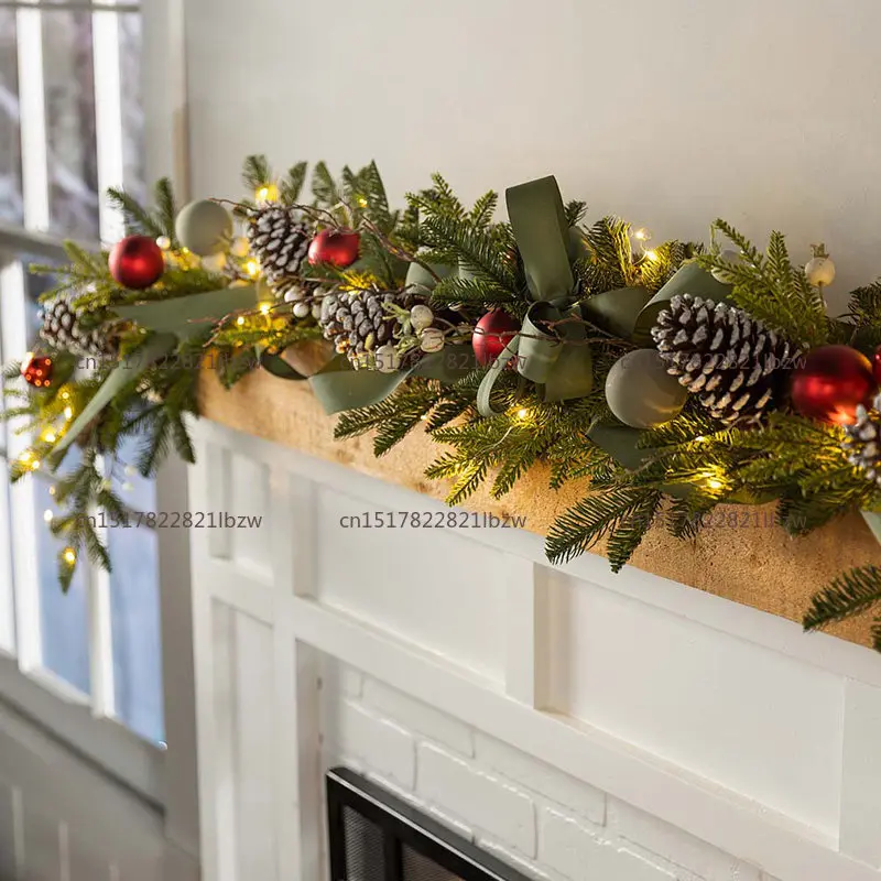 2.7 meters Christmas tree rattan Christmas decorations wall hanging door hanging hotel shopping mall scene layout