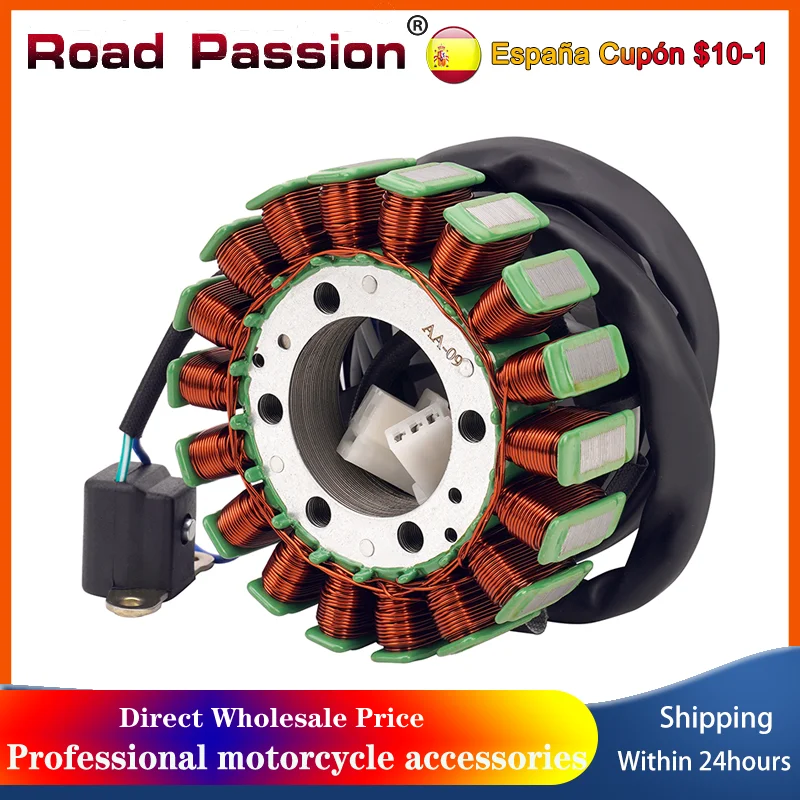 Bobina de Estator para Motocicleta Road Passion, para Yamaha XV250 V-Star/Virago XV125 Route 66 (XV250) 3DM-81410-00-00