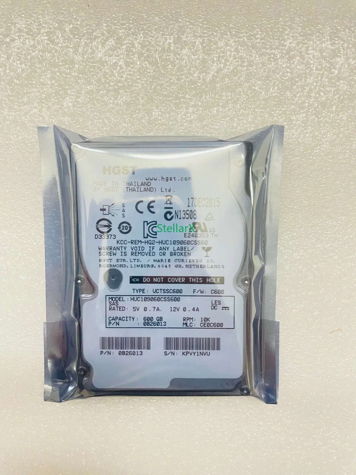 

H.G.S.T HUC109060CSS600 C10K900 ЖЕСТКИЙ ДИСК 600 ГБ, 2,5 дюйма, 10 тыс. об/мин, 64 МБ SAS