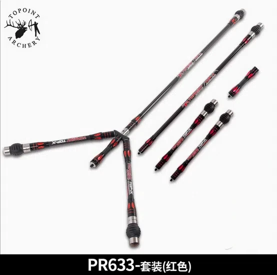 Topoint PR633 Compound Bow Stabilizer Bar 4/5/6inch 10/12/15inch 24/27/30/33inch Stabilizer 3K Pure Carbon Fiber Balance Rod