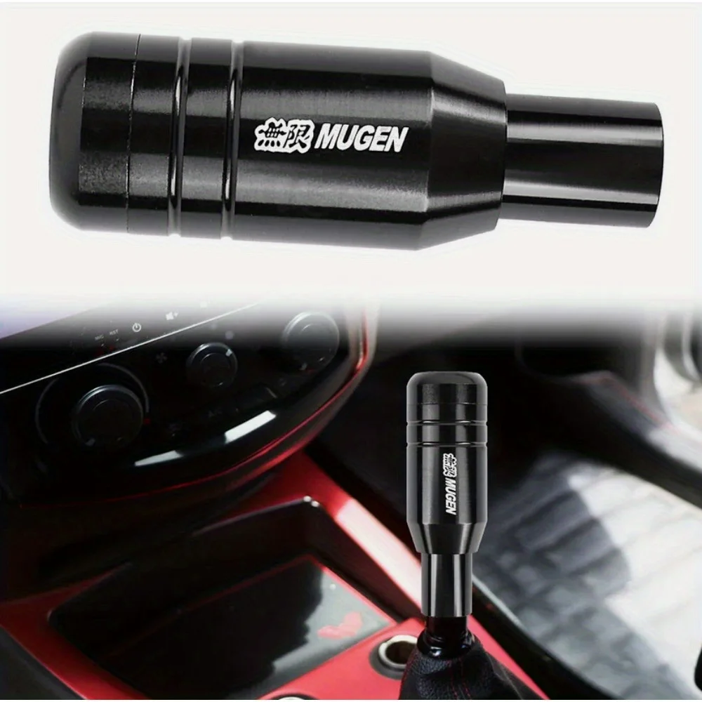 MUGEN Aluminum Black Universal Automatic Car Gear Shift Knob Lever Shifter