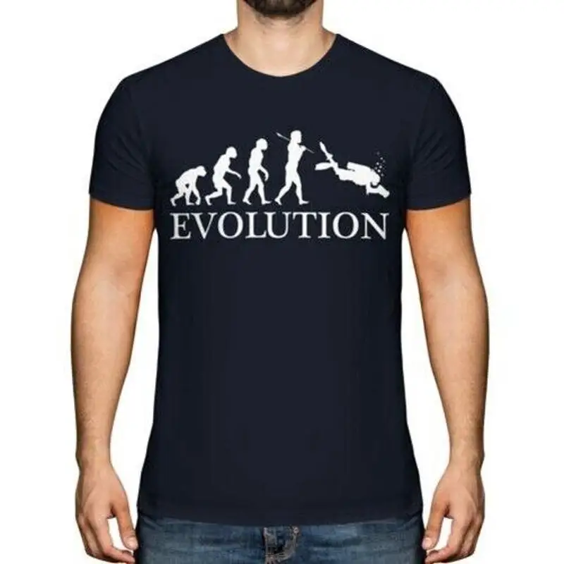 

Мужская футболка для дайвера с эволюцией фотографии в подарок