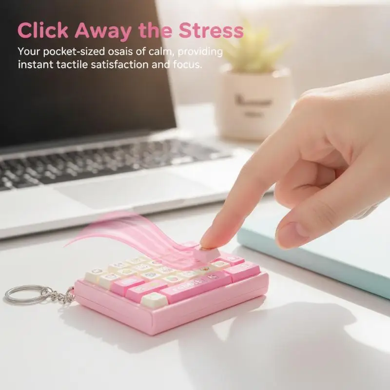 26 Grid Stress Relief Keyboard Keycap Keychain: Bags Backpacks Cars Teens Adults Couples Students Fun Gifts