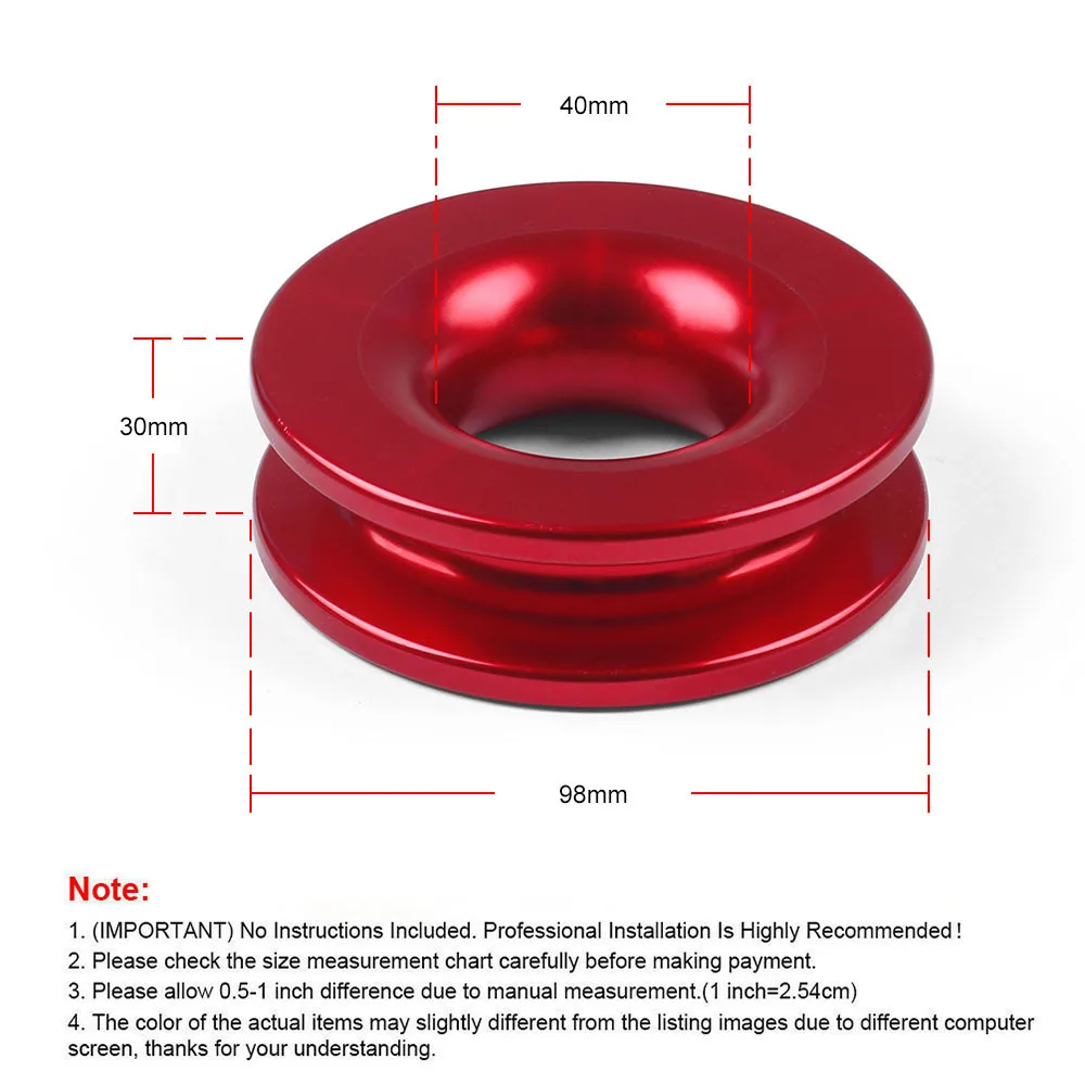 Snatch Ring, Recovery Ring for Off Road ATV UTV SUV Truck Vehicle Soft Shackle Recovery 41000lbs