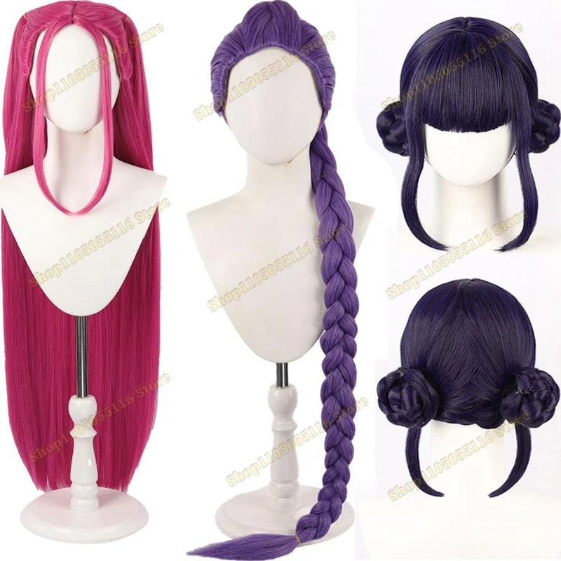 

Demon Hunters Costume Rumi Cosplay Wig Anime Zoey Mira Wigs Long Straight Hair Accessory for Women