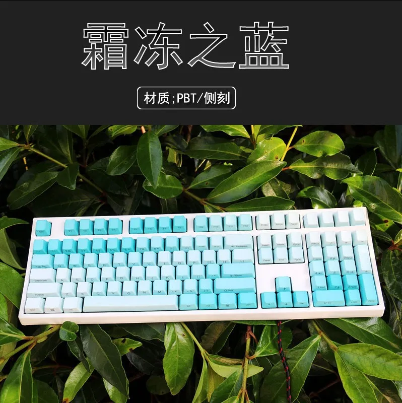 

Keycap Frost Blue 87104108PBT Transmission Side Engraved Rainbow Blue Enchantress Delusion