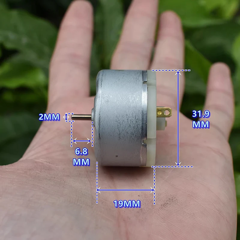 RK-500TB-10680 Mini 500 Motor DC 12V 18V 5900RPM Micro 32mm Carbon Brush Spindle Motor DIY Sweeper Robot Toy Model