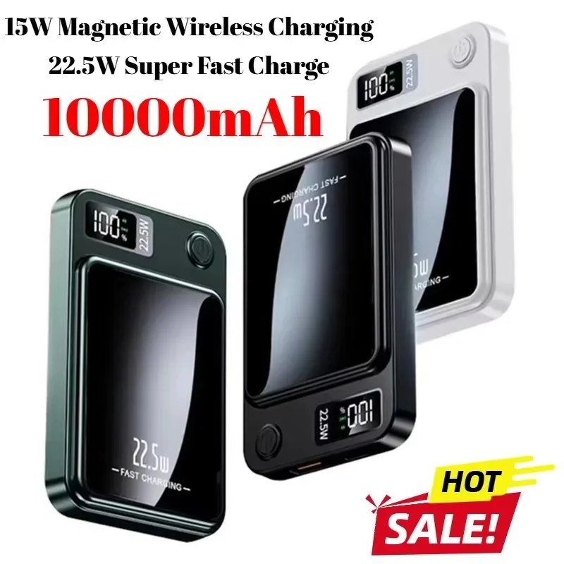 

Быстрое беспроводное зарядное устройство 10000 мАч, портативный магнитный внешний аккумулятор для Iphone 12 13 14 Pro Max Macsafe, внешний вспомогательный аккумулятор