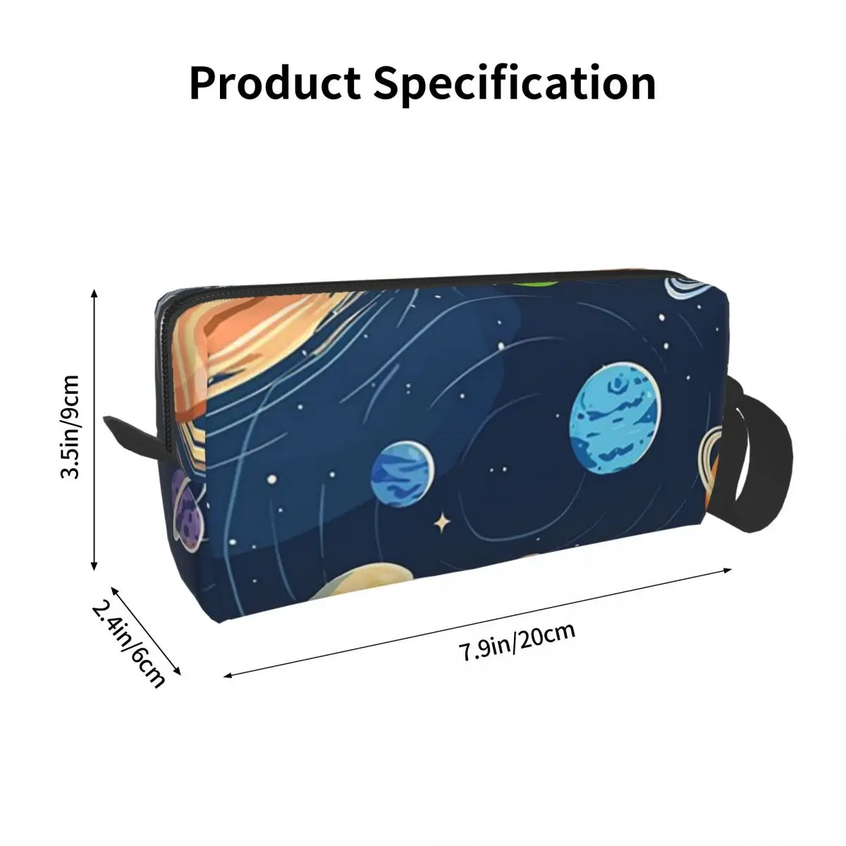 Solar System Space Planets Universe Pencil Case for Boy Girl Pen Box Pencil Bag Stationery Supplies Travel Women Organizer Pouch