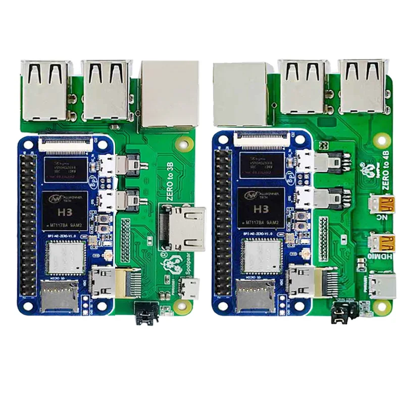 

Banana Pi BPI-M2 Zero board with 3B/4B interface adapter BPI-M2 zero to Pi3/pi4 adapter bpi0 USB HUB RJ45 HAT