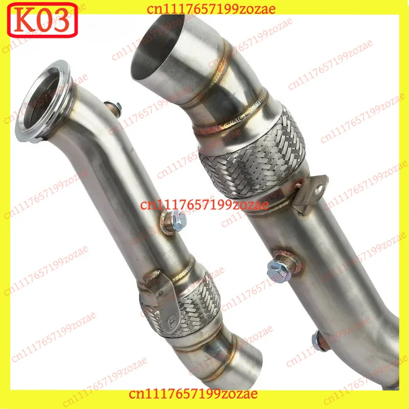 k3 3.5in N55 Catless Downpipe Exhaust Tube Replacement for F10 F11 F06 F12 F13 F01 535i 640i 740Li 2010-2015 AWD RWD Models