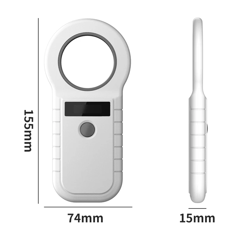 

134.2Khz RFID Animal Chip Reader 15 Digits Pet ID Scanner EMID FDX-B Microchip Tag Registration For Cow Fish Dog